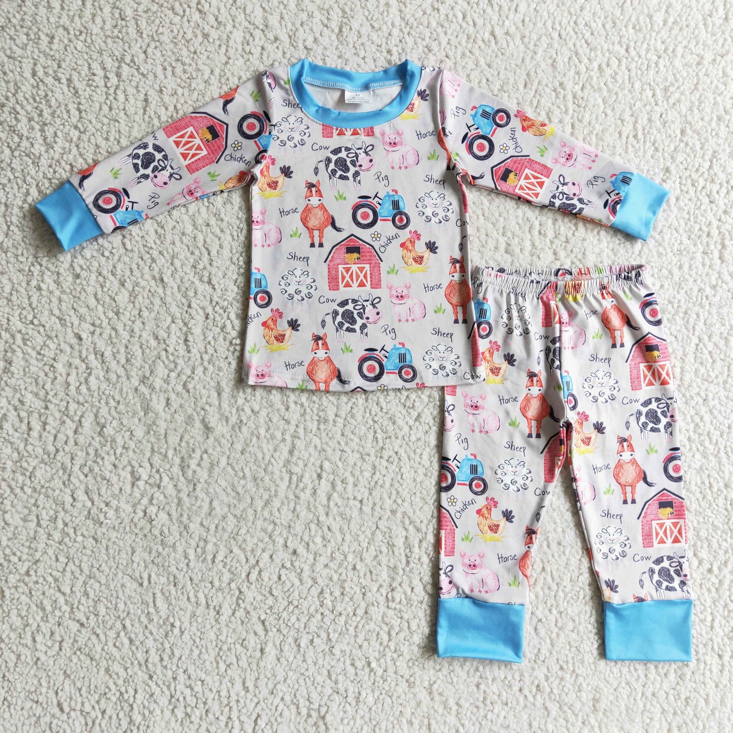 (Promotion)Boys farm design pajama set BLP0138