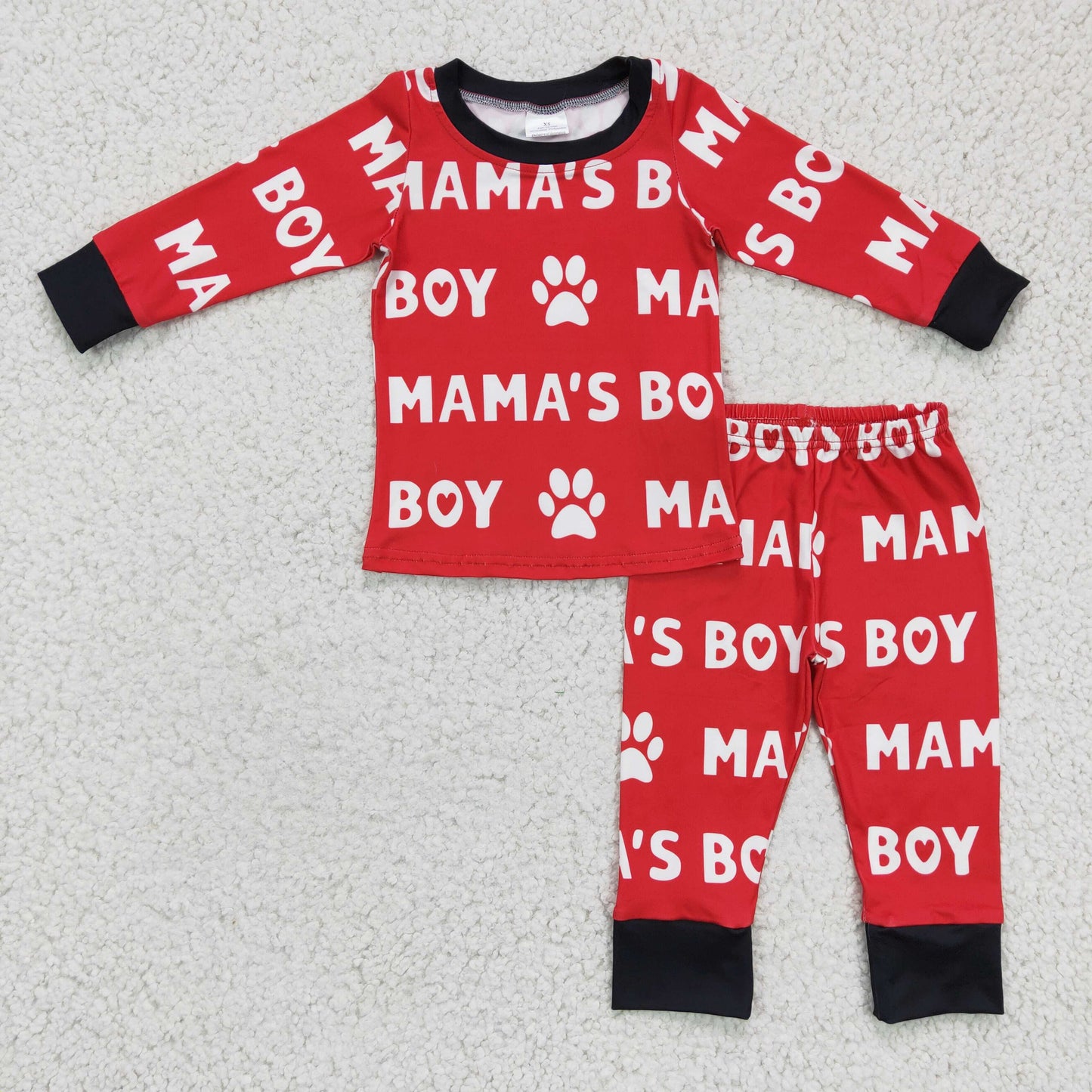 (Promotion)Boys MAMA'S BOY print pajama set BLP0144