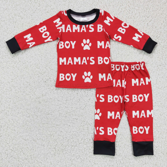 (Promotion)Boys MAMA'S BOY print pajama set  BLP0144