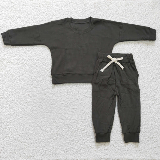 Boys black cotton long sleeve outfits  BLP0160