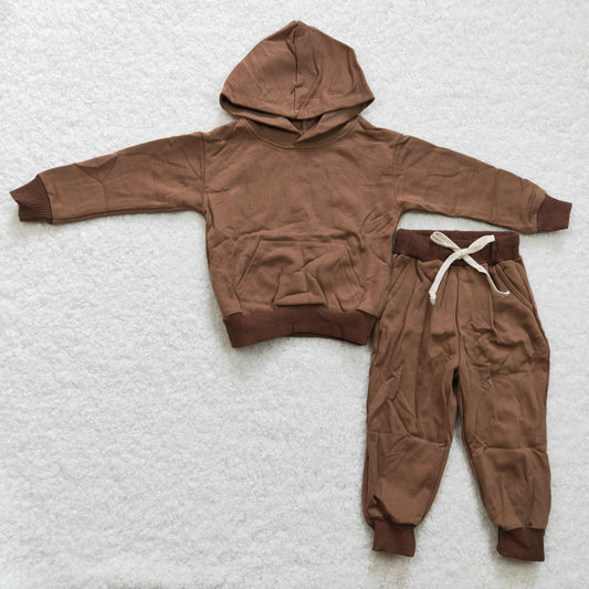 Boys brown cotton hoodie outfits  BLP0166