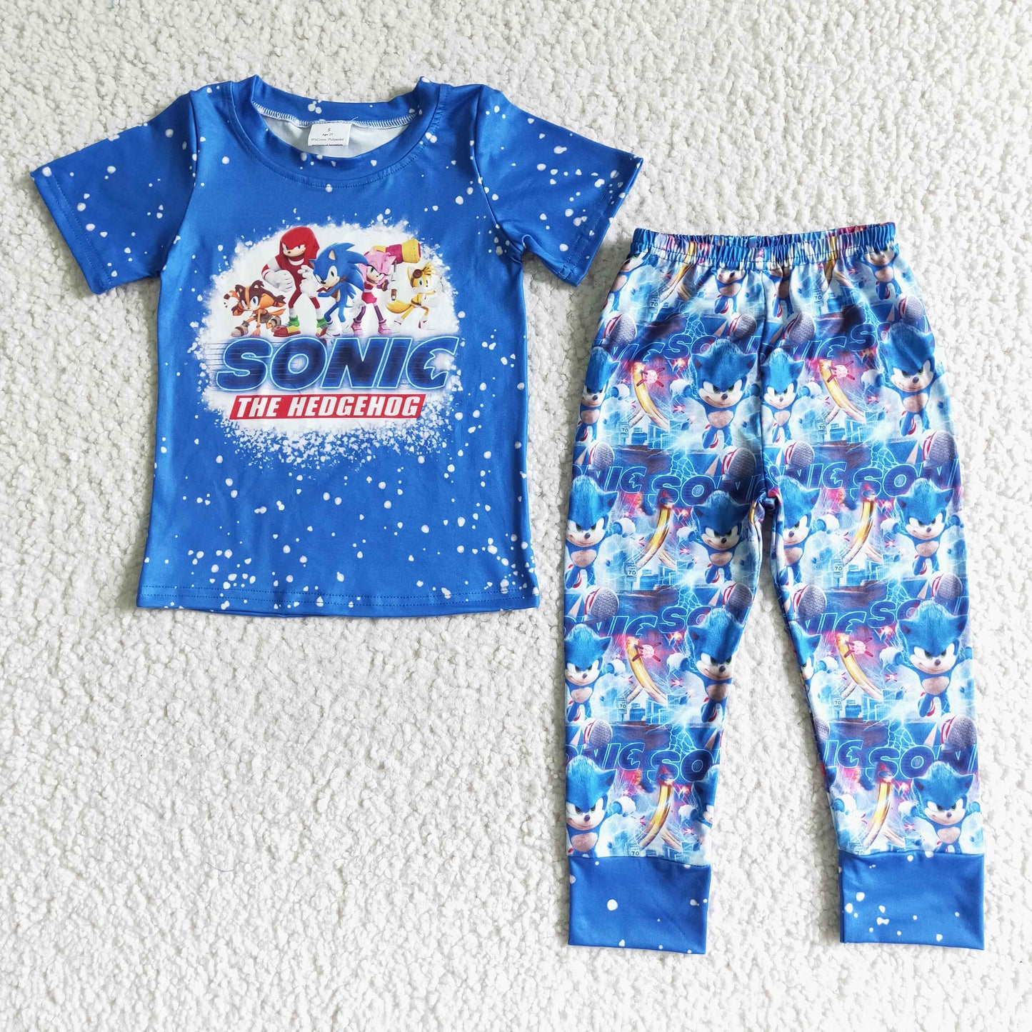 Cartoon SONI* Print Kids Clothes Sibling Matching Clothes