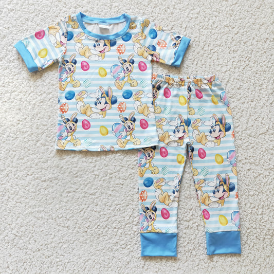 (Promotion)Boys Cartoon print Easter pajama set   BSPO0048