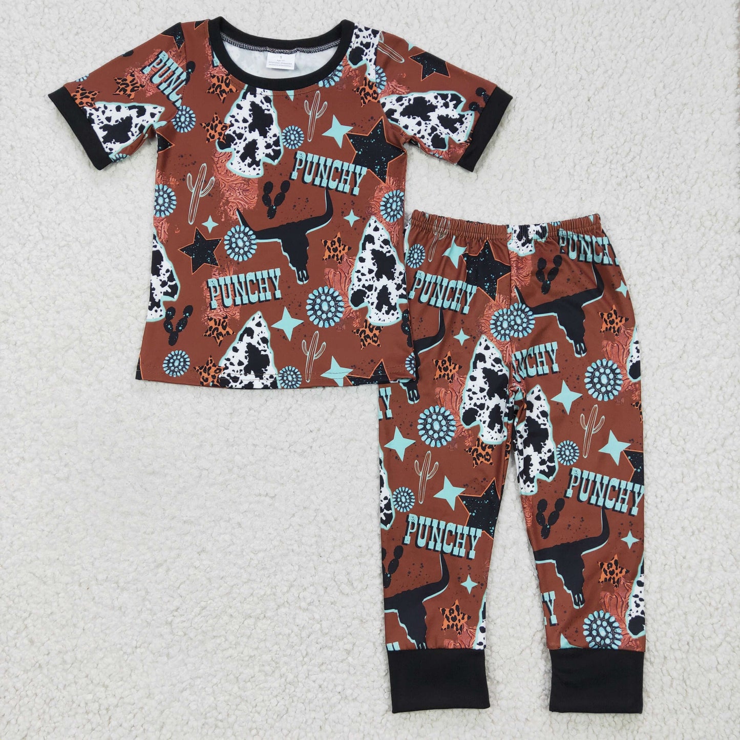 (Promotion)Boys western print pajama set BSPO0051