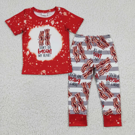 (Promotion)Boys bacon print outfits   BSPO0079