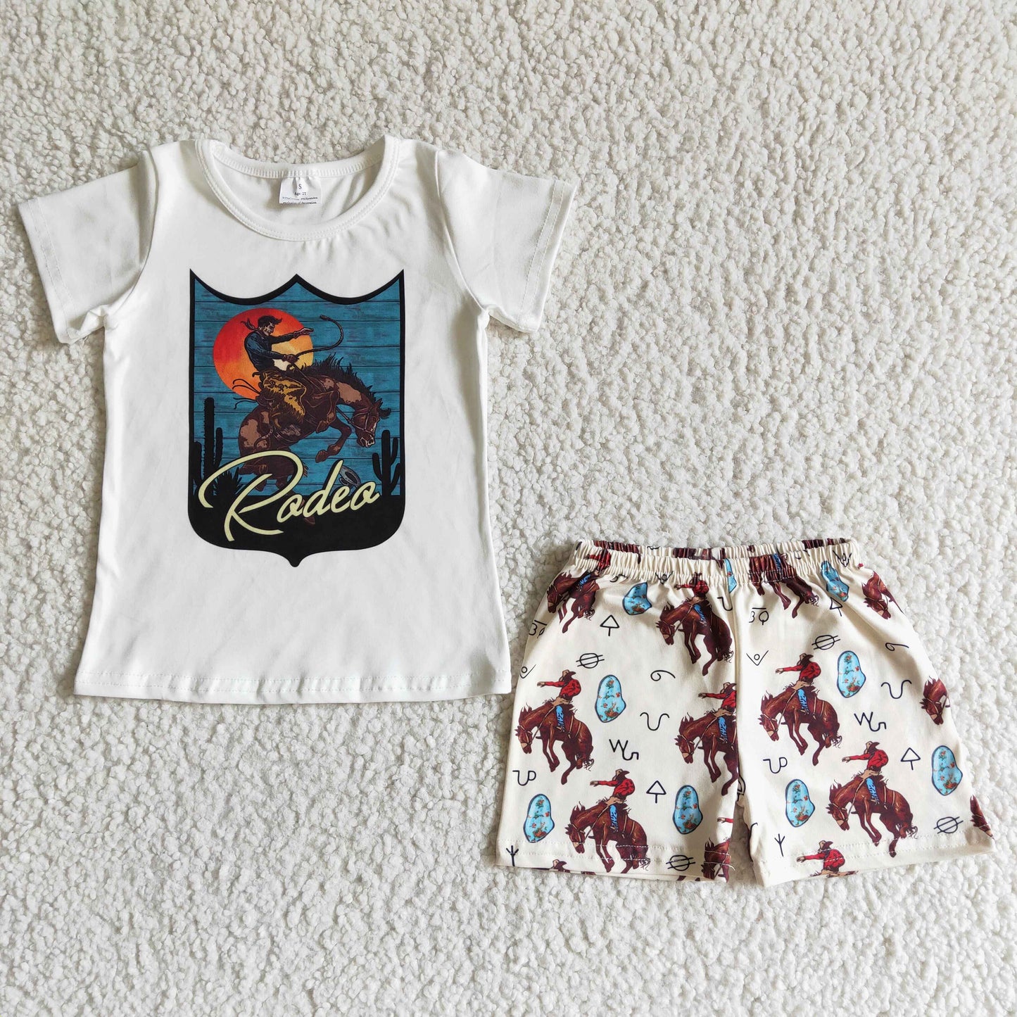 (Promotion)Boys rodeo summer outfits BSSO0002