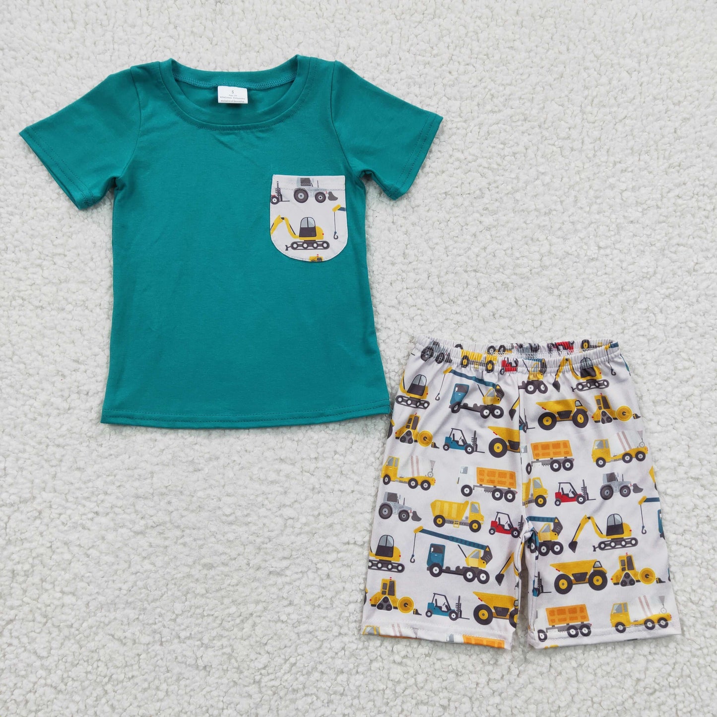 (Promotion)Boy technical vehicle print summer outfits BSSO0118