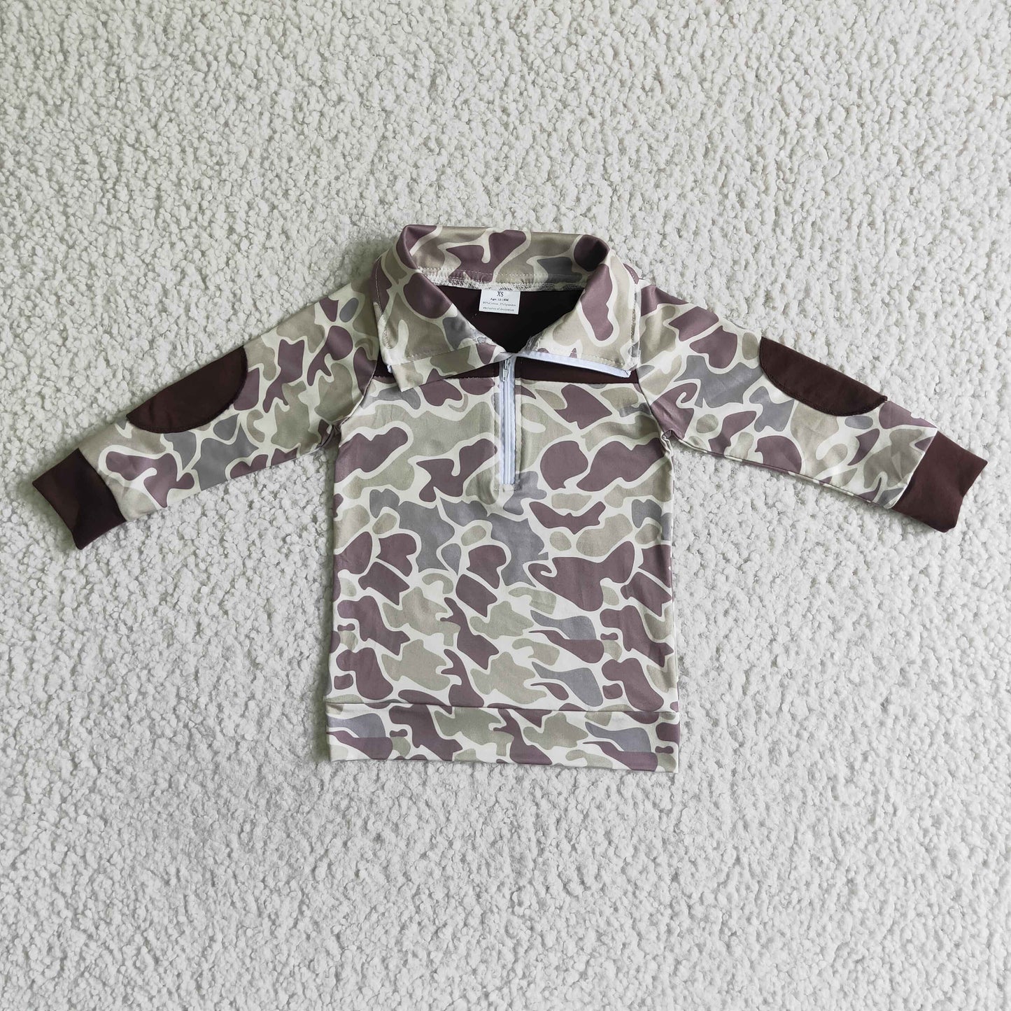 Boys camo pullover top BT0029