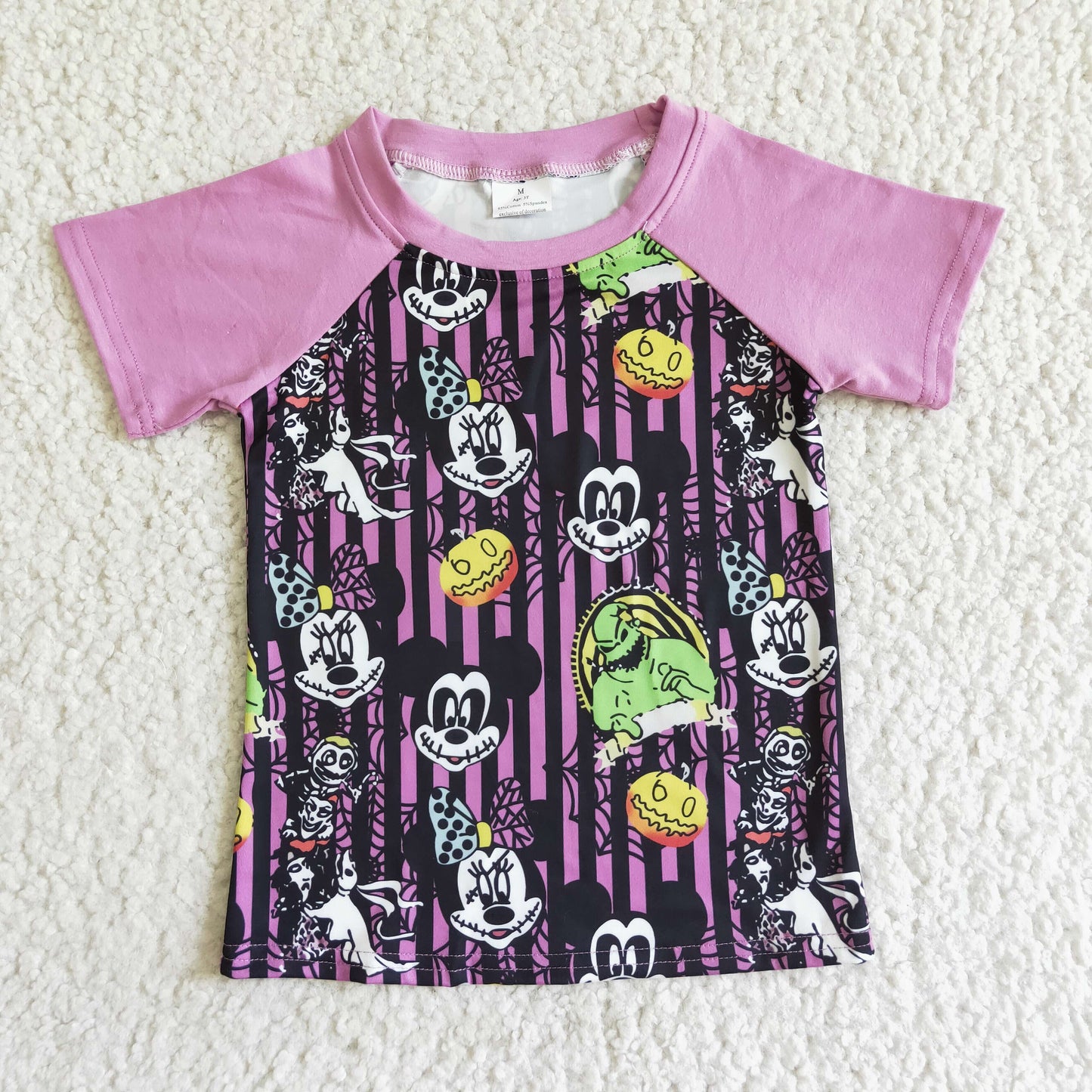 Boys short sleeve Halloween purple shirts BT0041