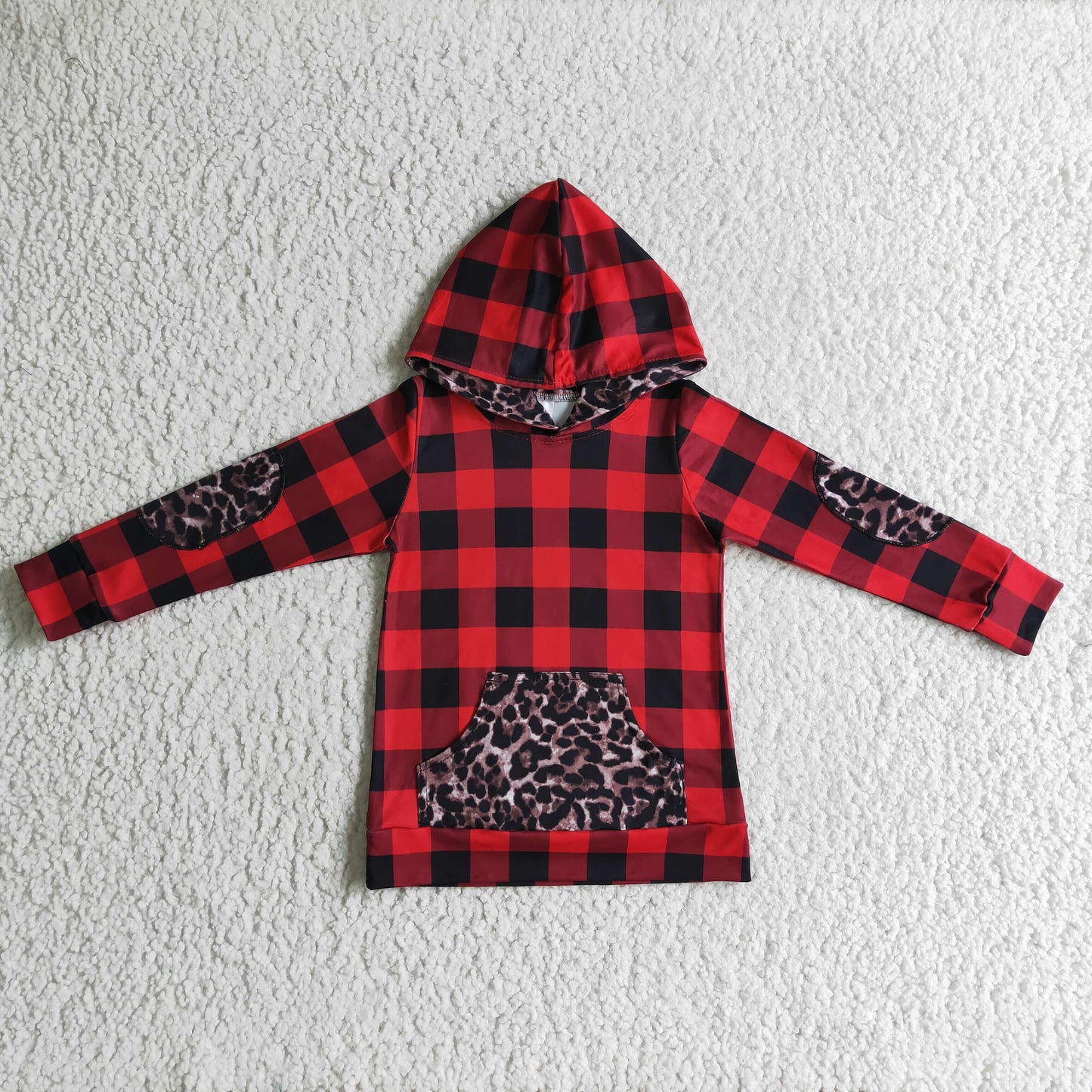 2 Print Christmas Hoodie Top Sibling Wear