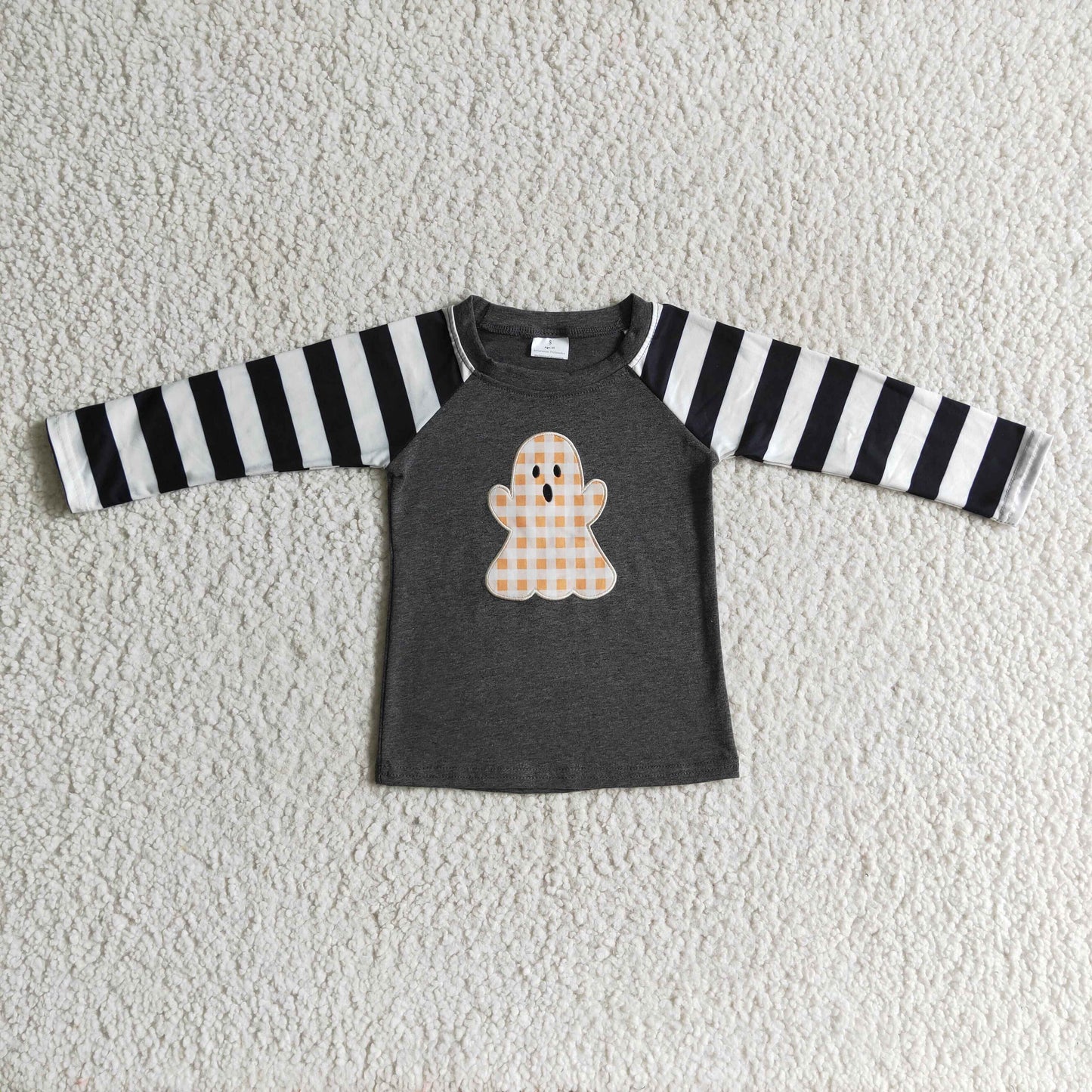 Boys Halloween ghost embroidery top BT0063