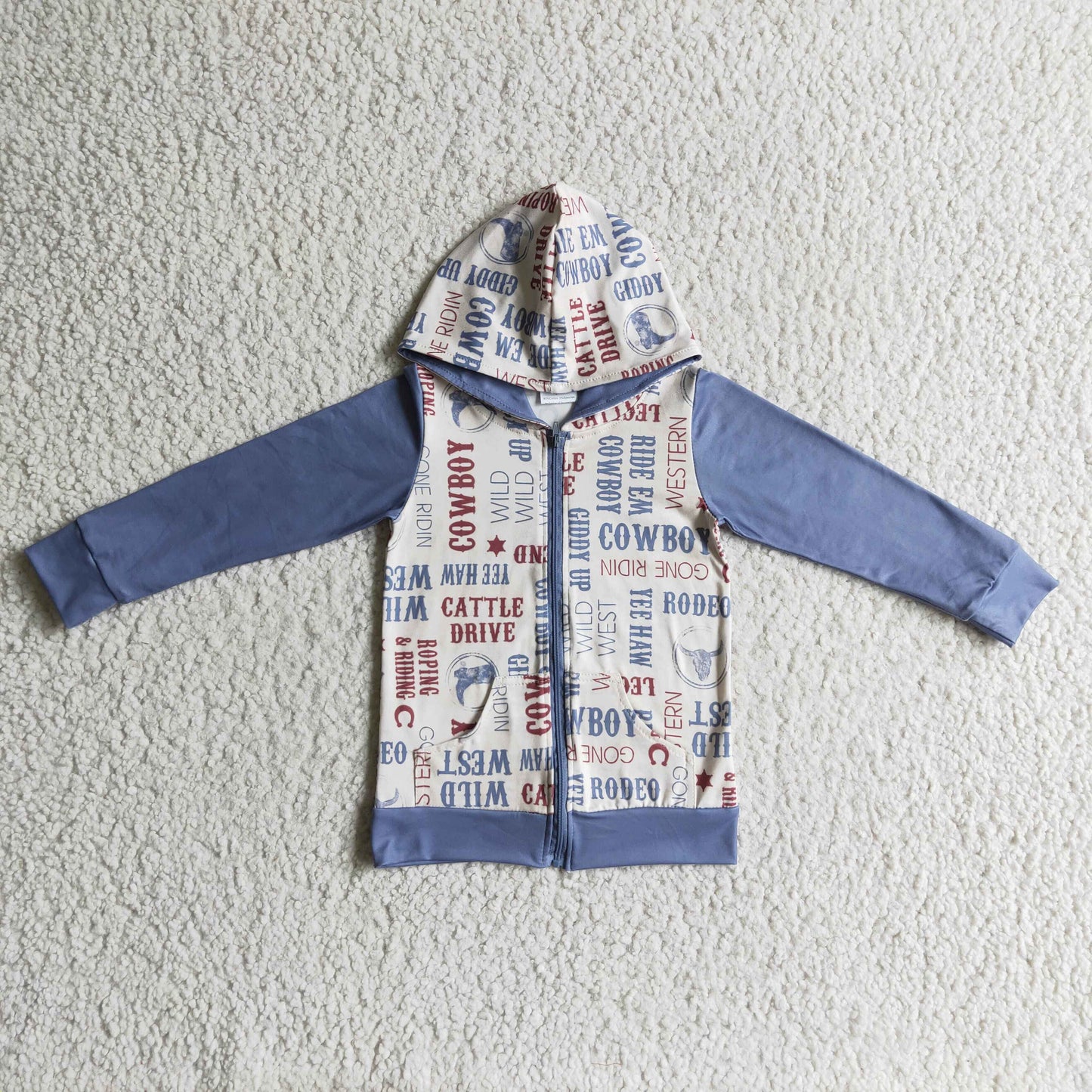 (Promotion)Boys cowboy design hooded top BT0084