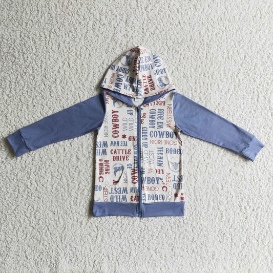 (Promotion)Boys cowboy design hooded top     BT0084