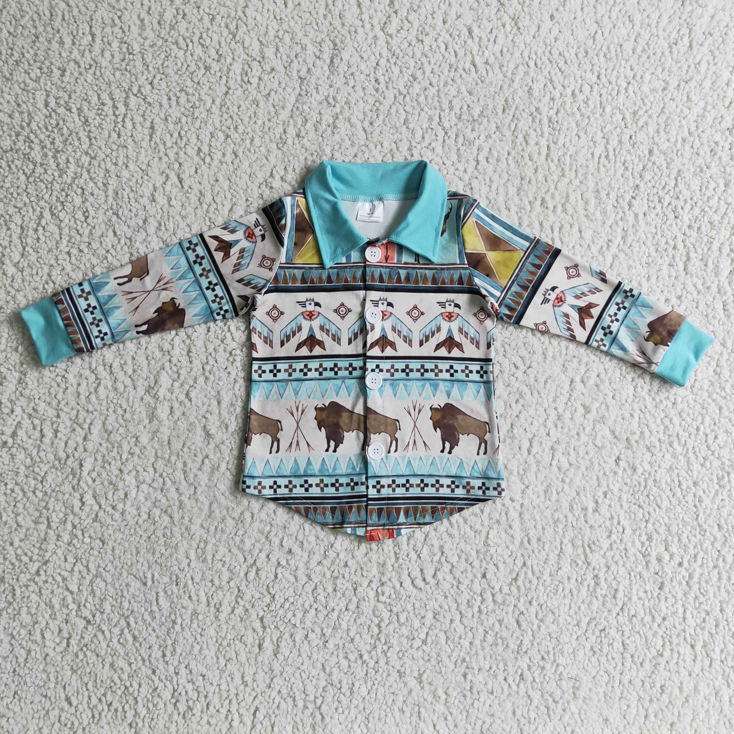 Boys western design button shirts BT0090