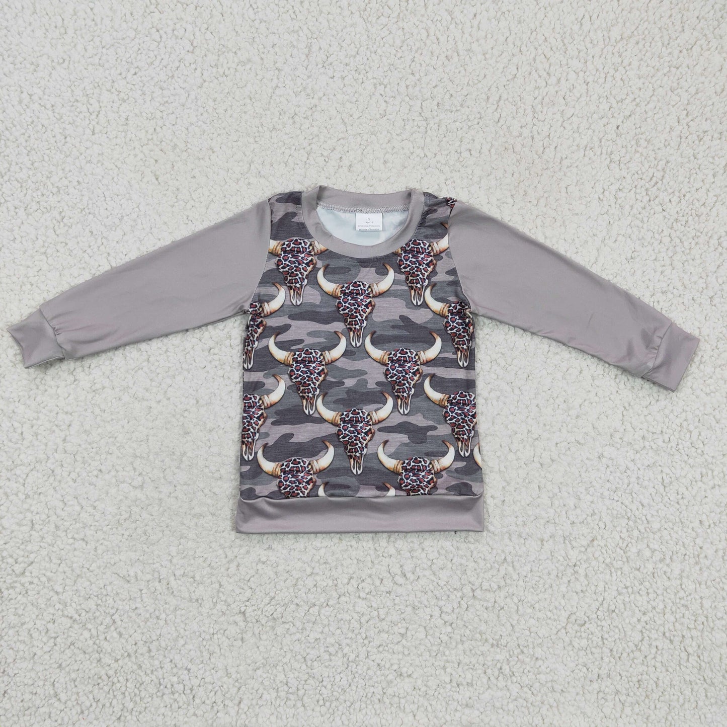 Boys leopard cow print top    BT0108