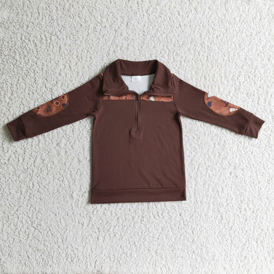 (Promotion)Boys brown pullover top     BT0111