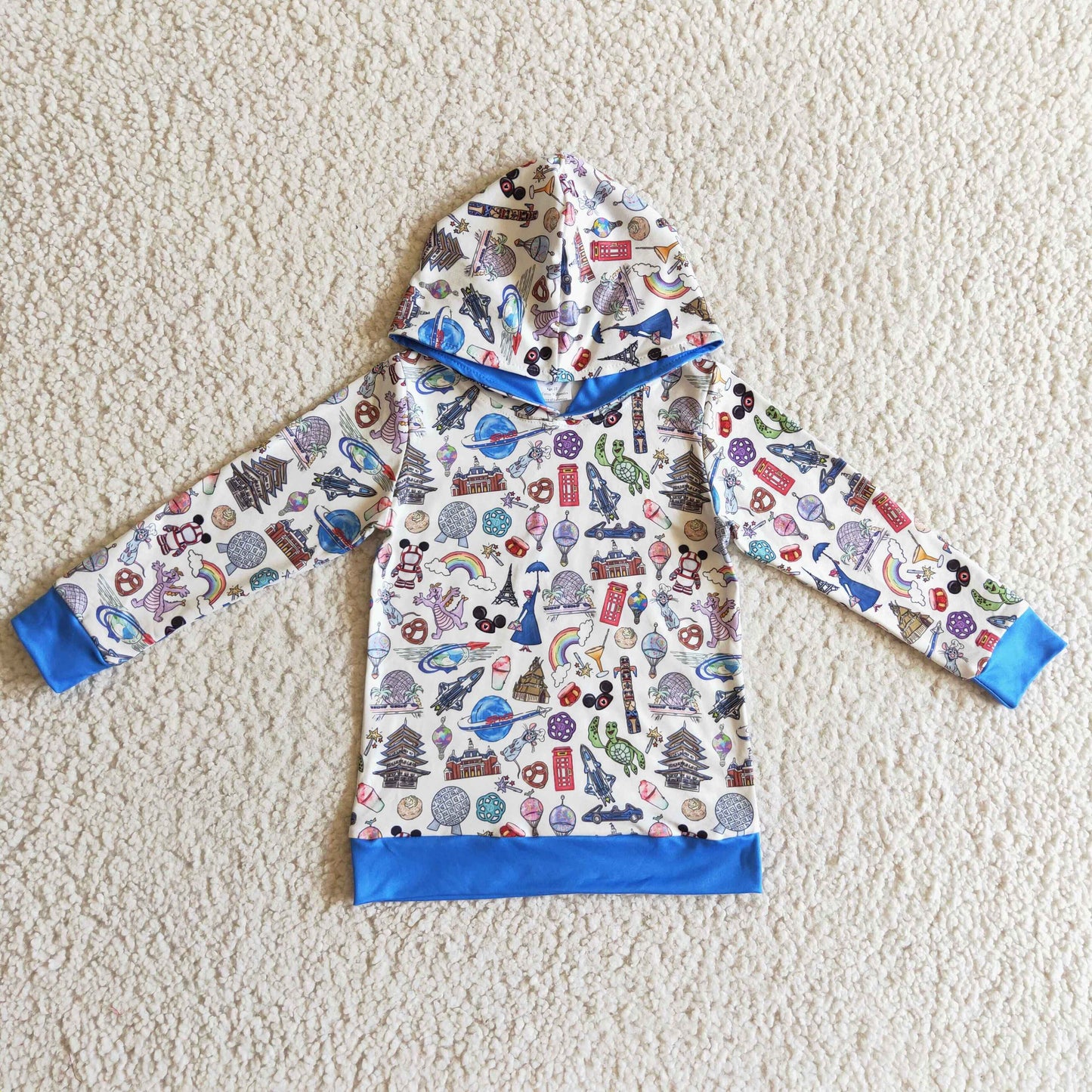 (Promotion)Boys cartoon print hooded top BT0118