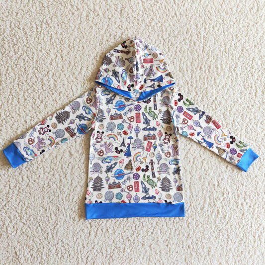 (Promotion)Boys cartoon print hooded top  BT0118