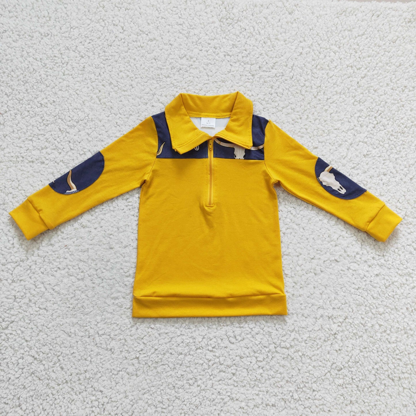 (Promotion)Boys cow print pullover zipper top BT0124