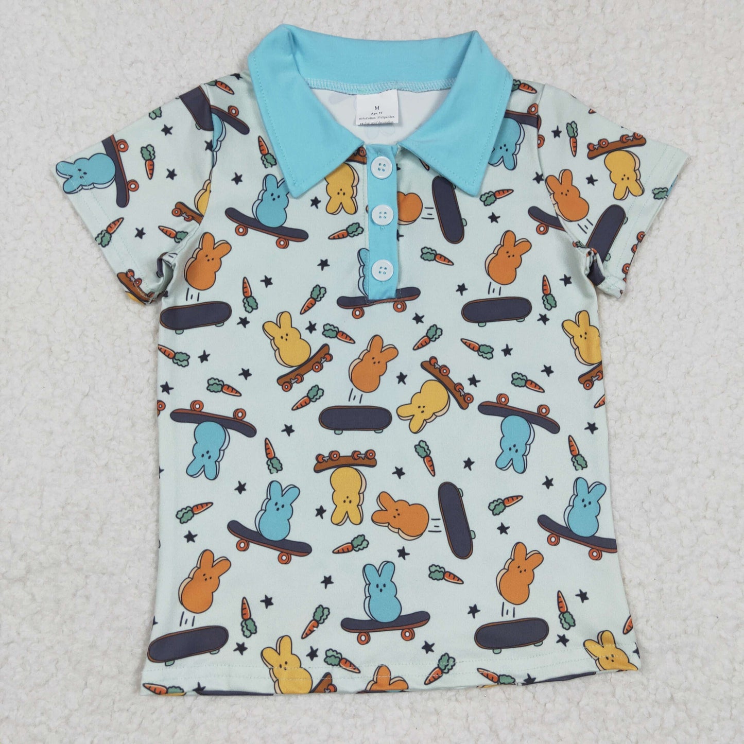 Boys bunny print Easter polo shirts BT0170