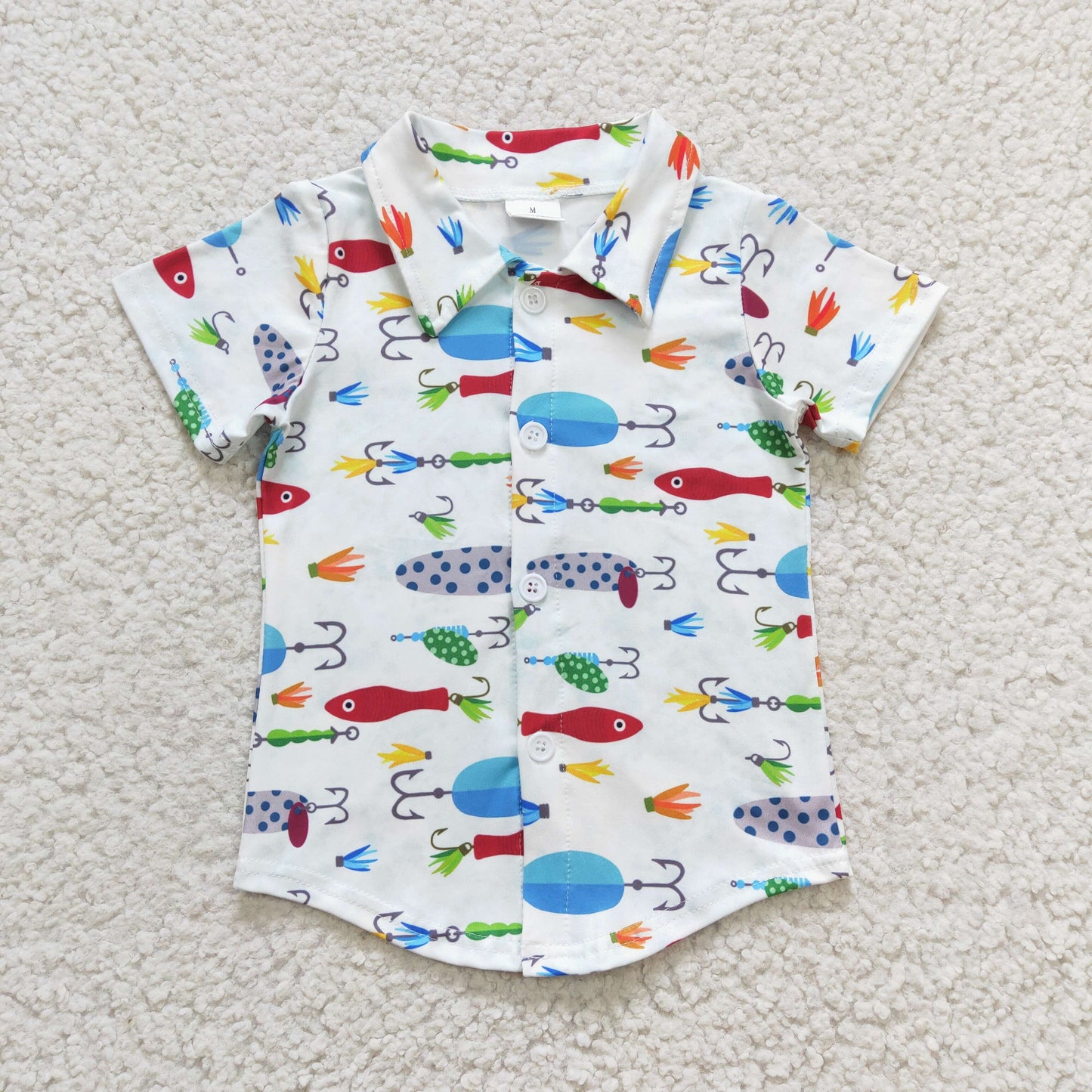 (Promotion)Boys fishing print button up shirts BT0173