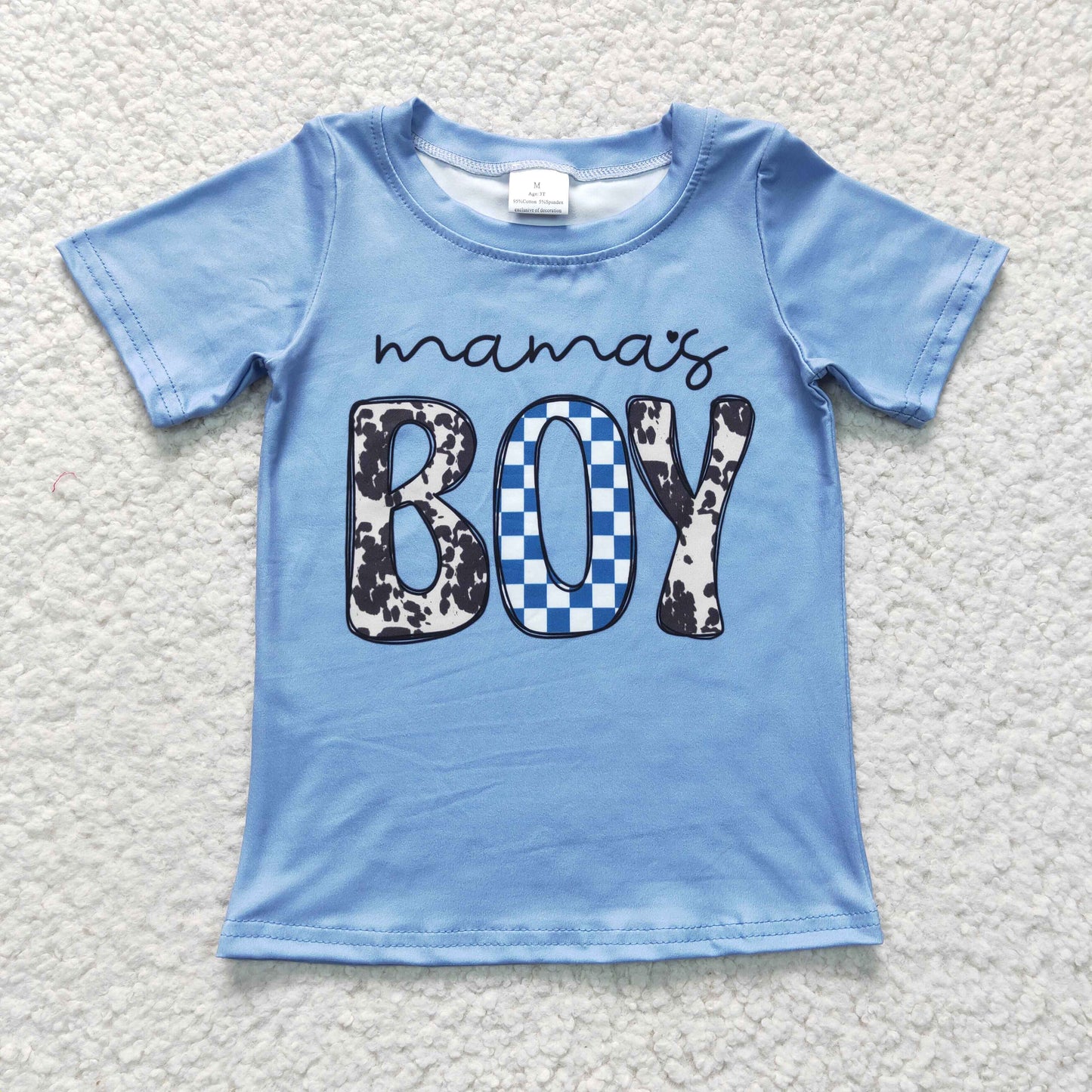 MAMA'S BOY print short sleeve top BT0183
