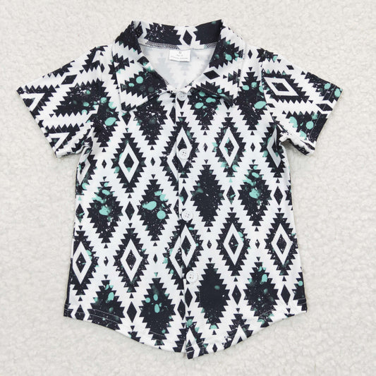 Boys aztec print button down western shirts  BT0212