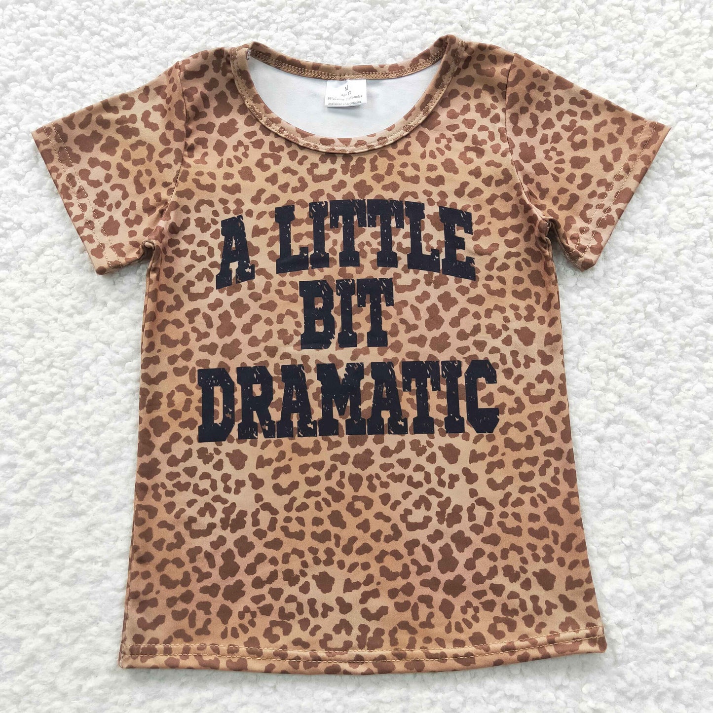 A little bit dramatic girls leopard summer top BT0219