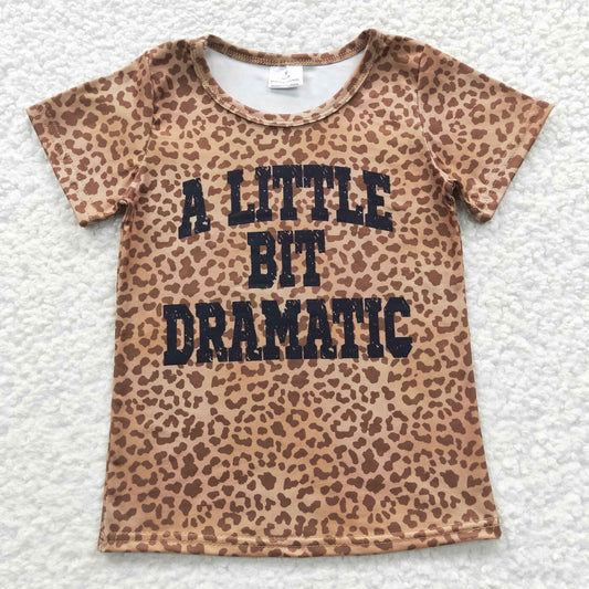 A little bit dramatic girls leopard summer top BT0219