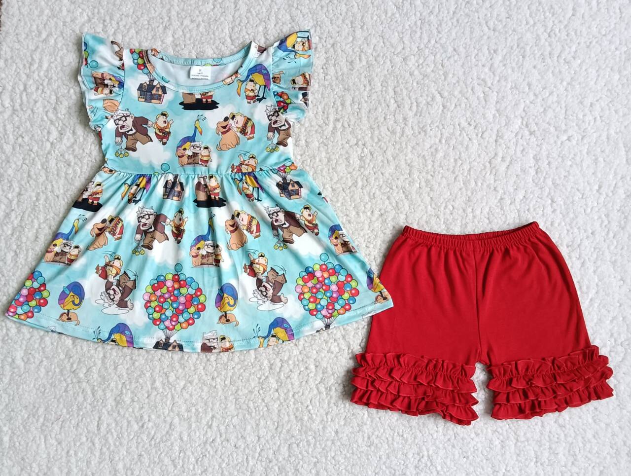 Girls summer cartoon print outfits C1-1