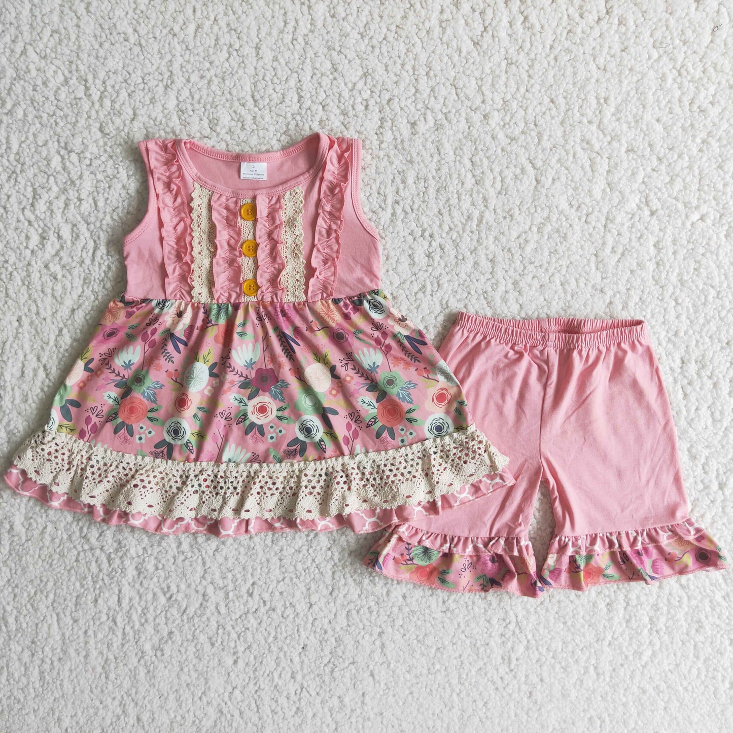 (Promotion)Sleeveless ruffles shorts summer outfits C2-3