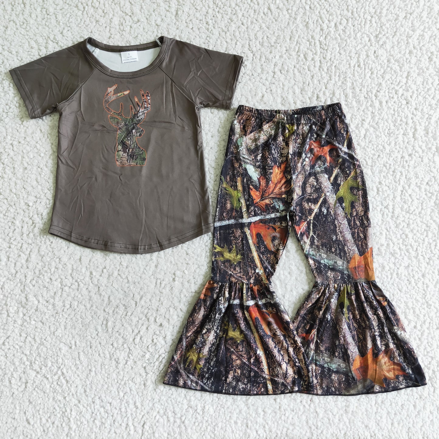 (Promotion)Short sleeve bell bottom pants outfits C6-6