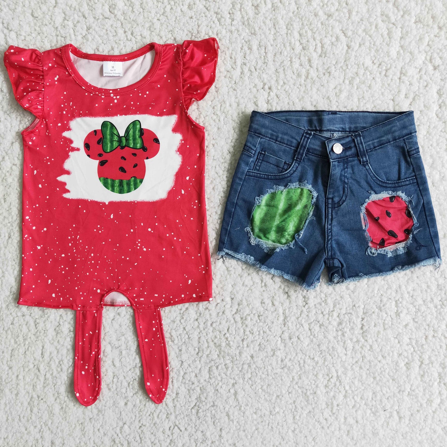 Girls denim shorts summer outfits D12-3
