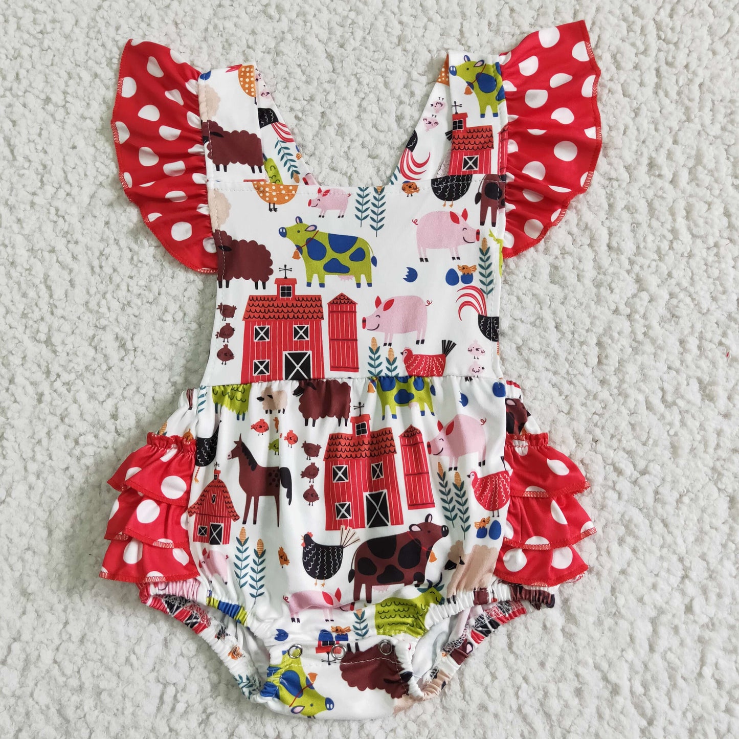 Baby girls bubble romper D7-11