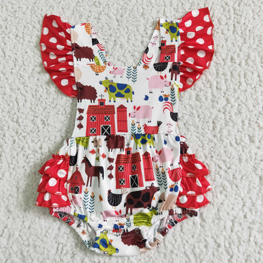 Baby girls bubble romper   D7-11