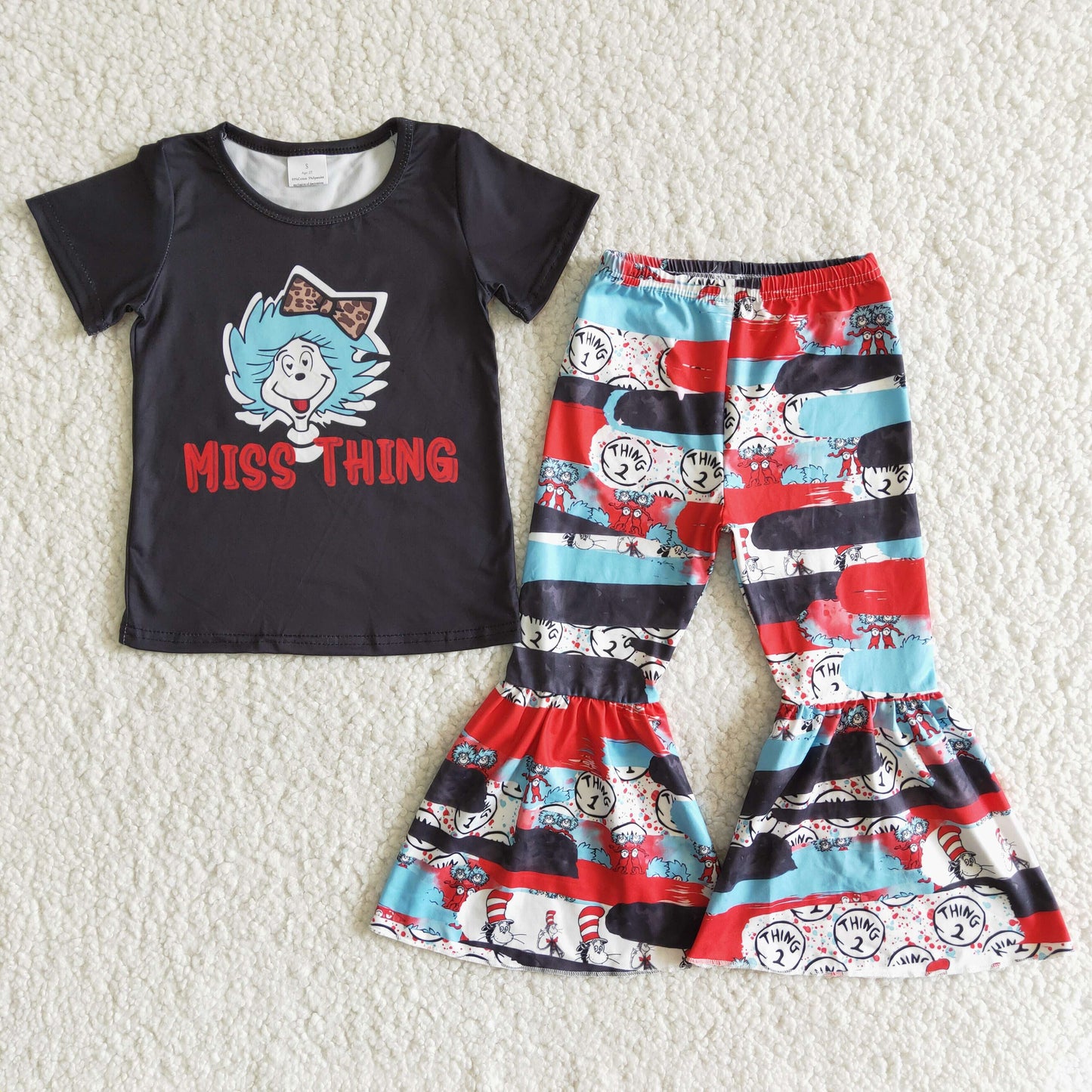 Short sleeve bell bottom pants E6-12