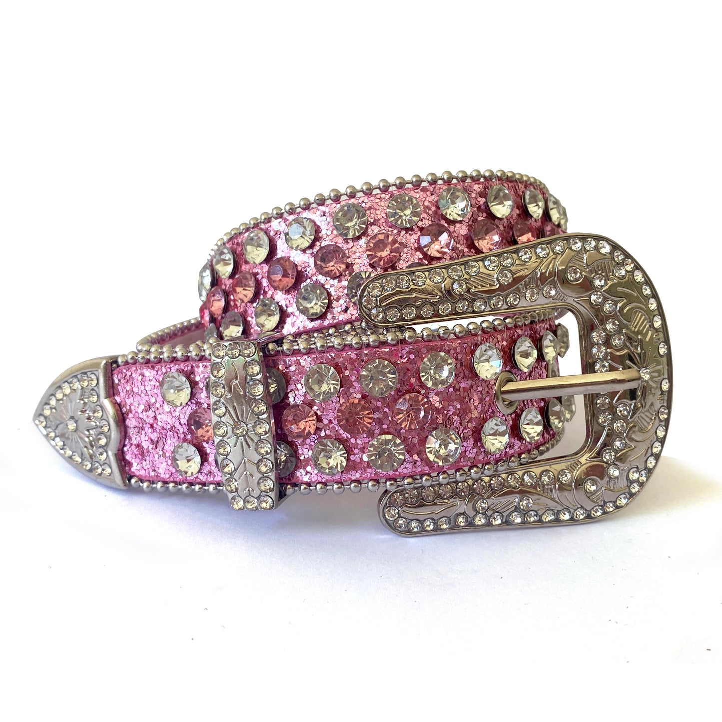 Rhinestones pink cross belt for pants 31.5inches GB0004