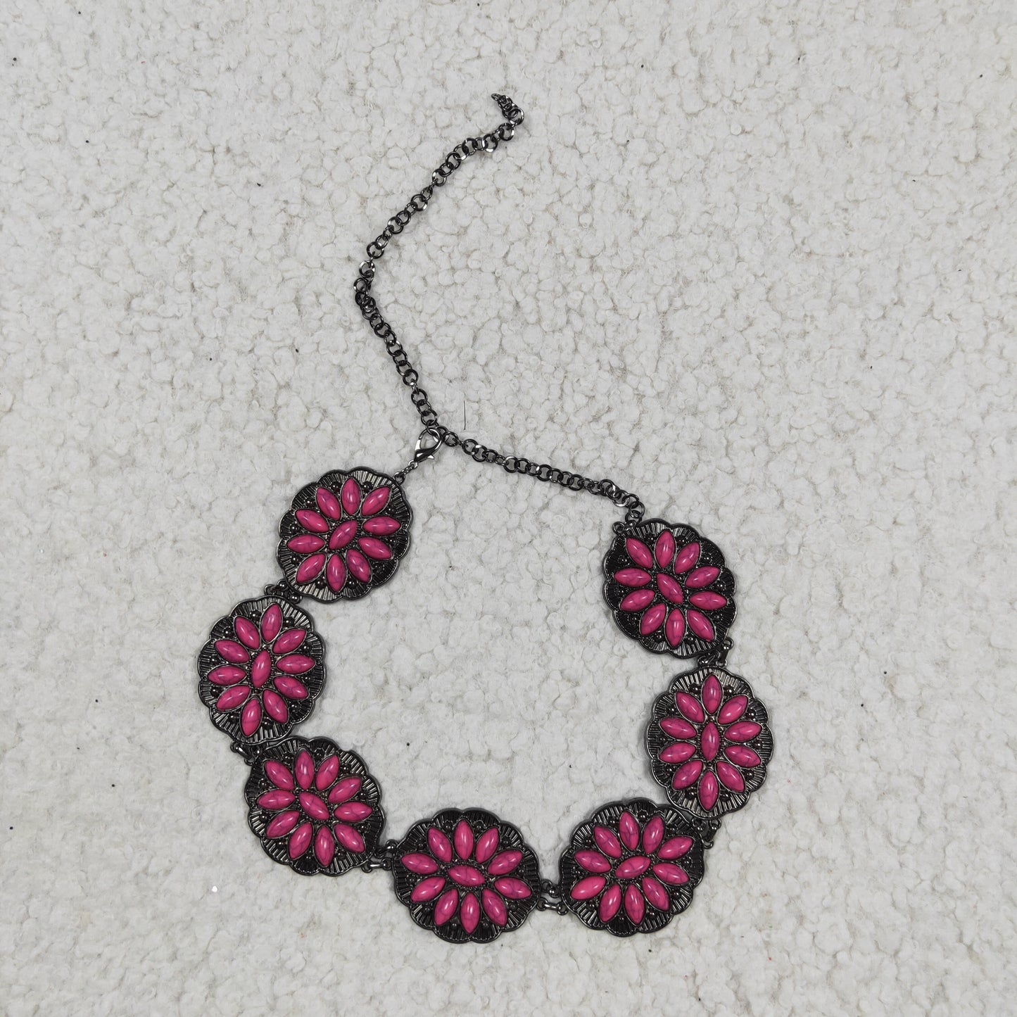 Girls Western Hotpink chains turquoise belts GB0009