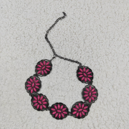 Girls Western Hotpink chains turquoise belts GB0009