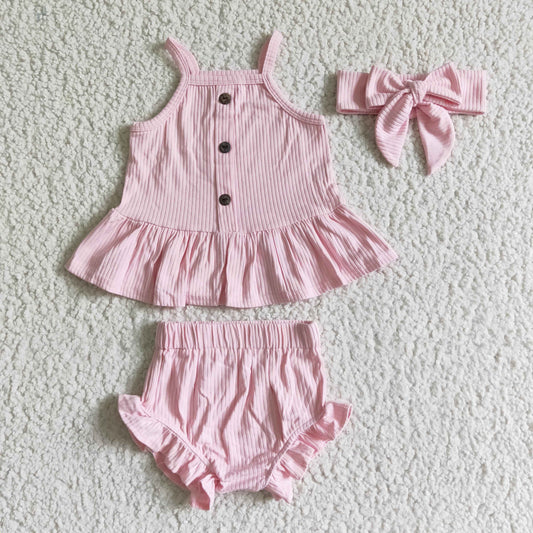 Girls summer cotton bummie outfits       GBO0054
