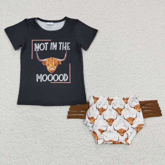 NOT IN THE MOOOOD print tassels bummie set GBO0075