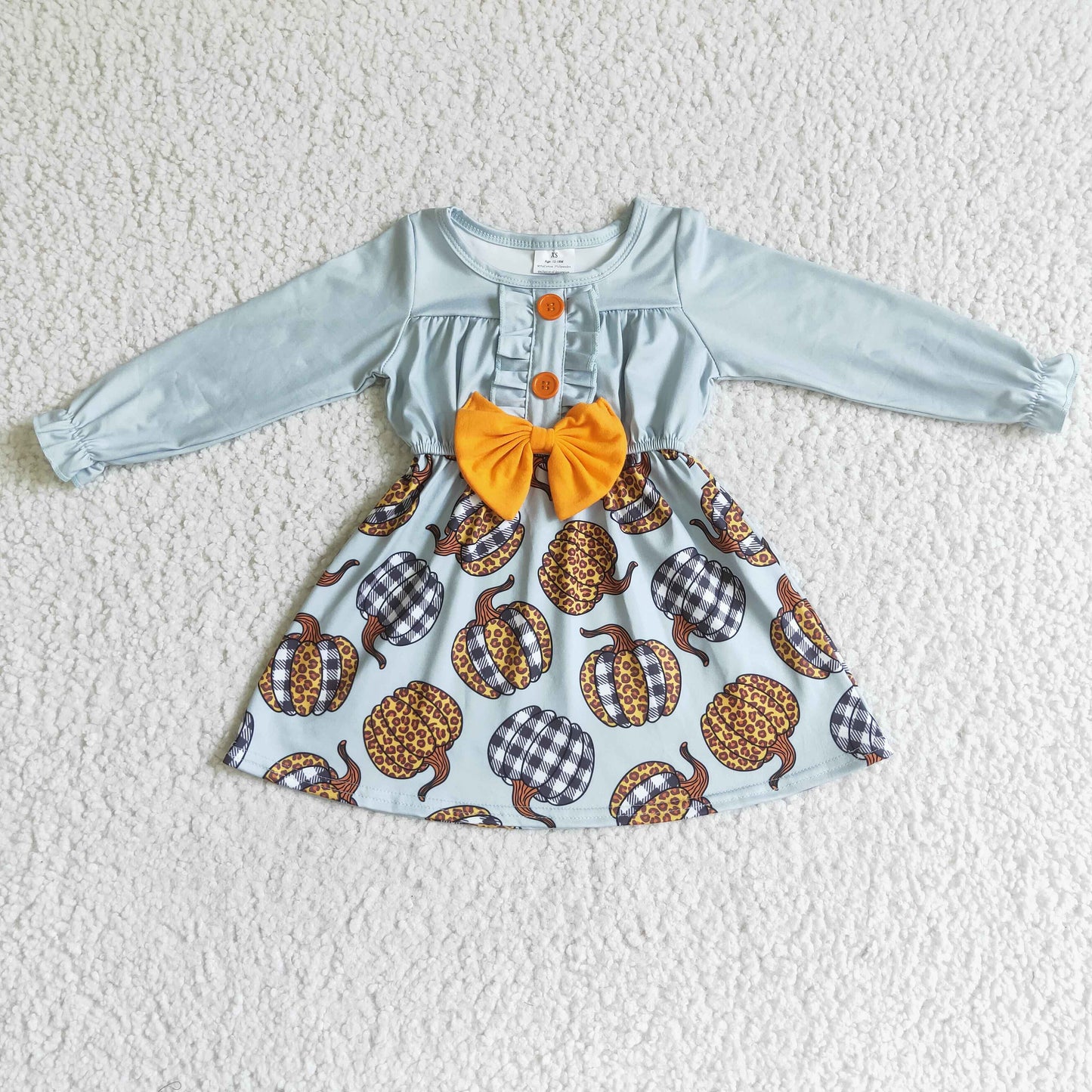 (Promotion)Girls pumpkin dress GLD0007