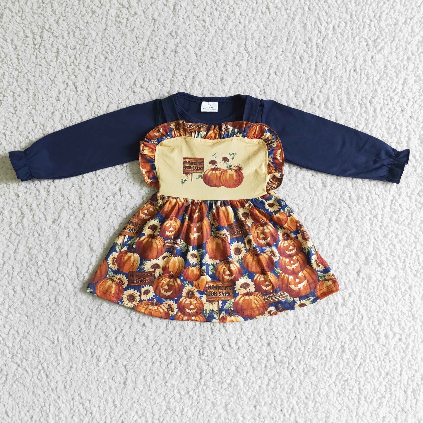 Girls fall pumpkin outfits GLD0031