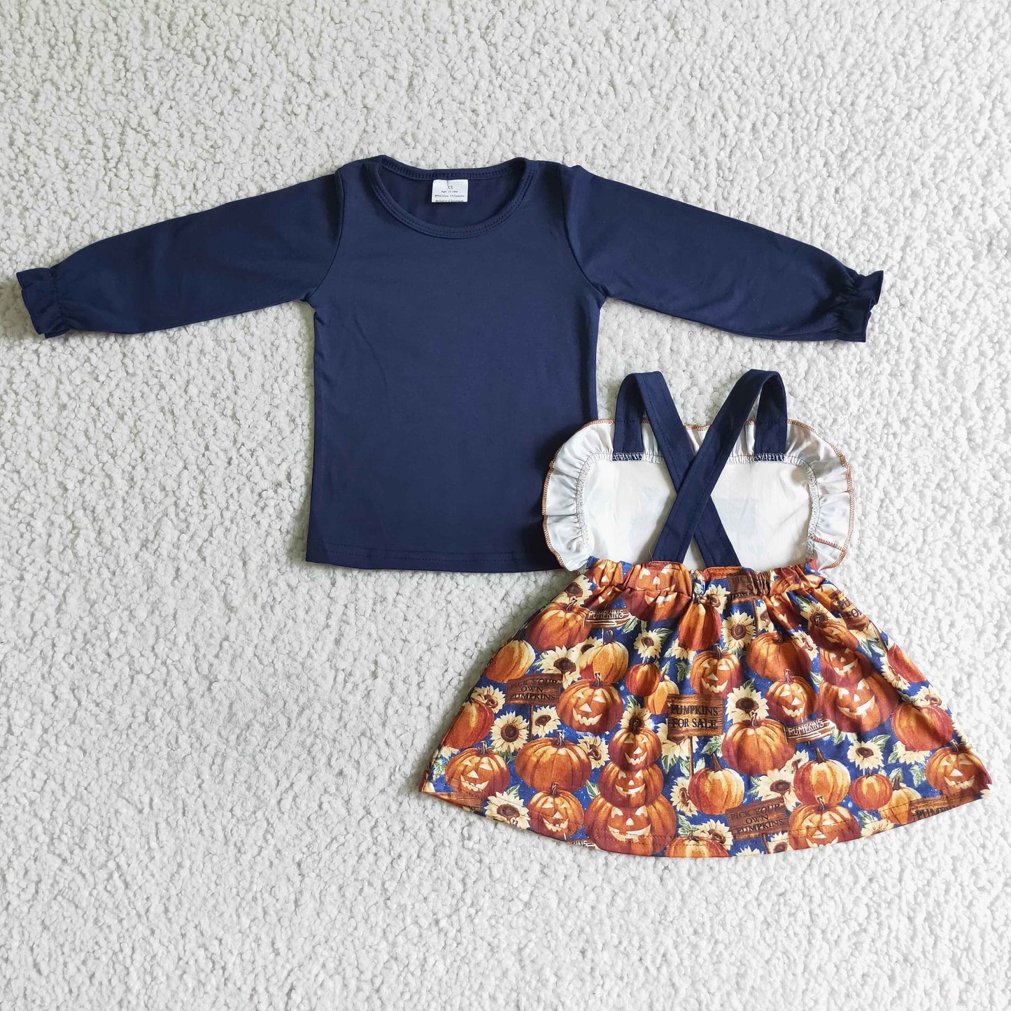 Girls fall pumpkin outfits GLD0031