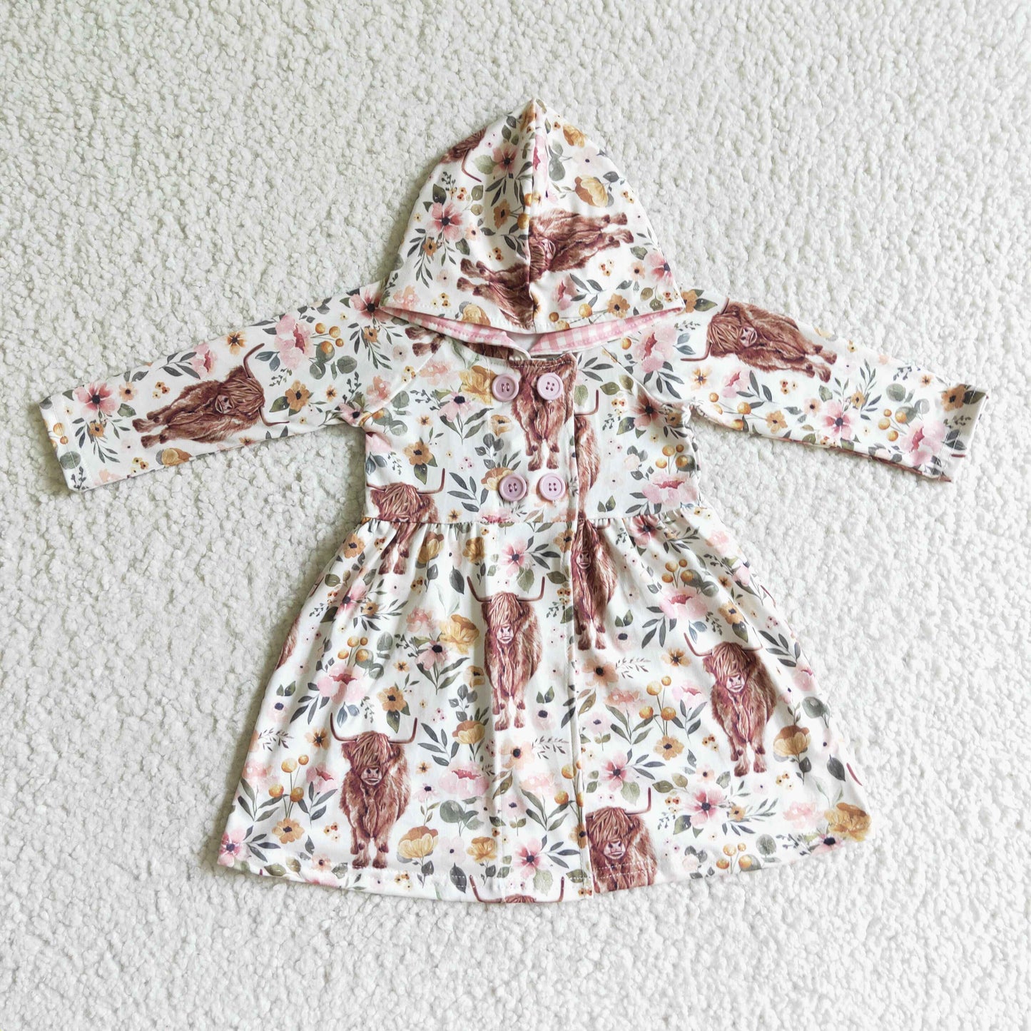 Girls hooded coat GLD0082