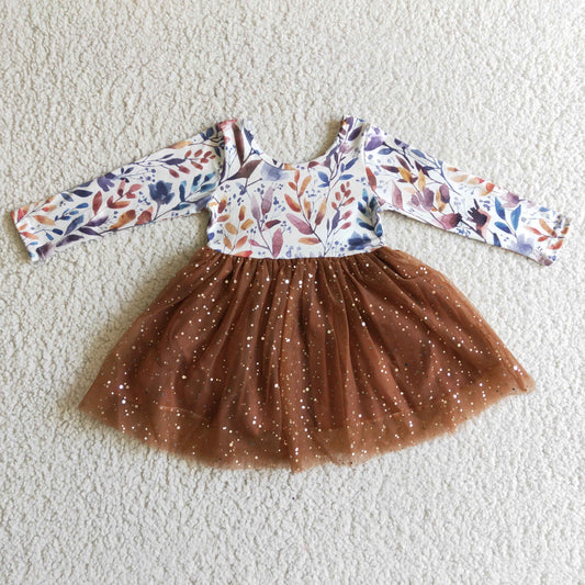 (Promotion)Girls fall tulle dress       GLD0100