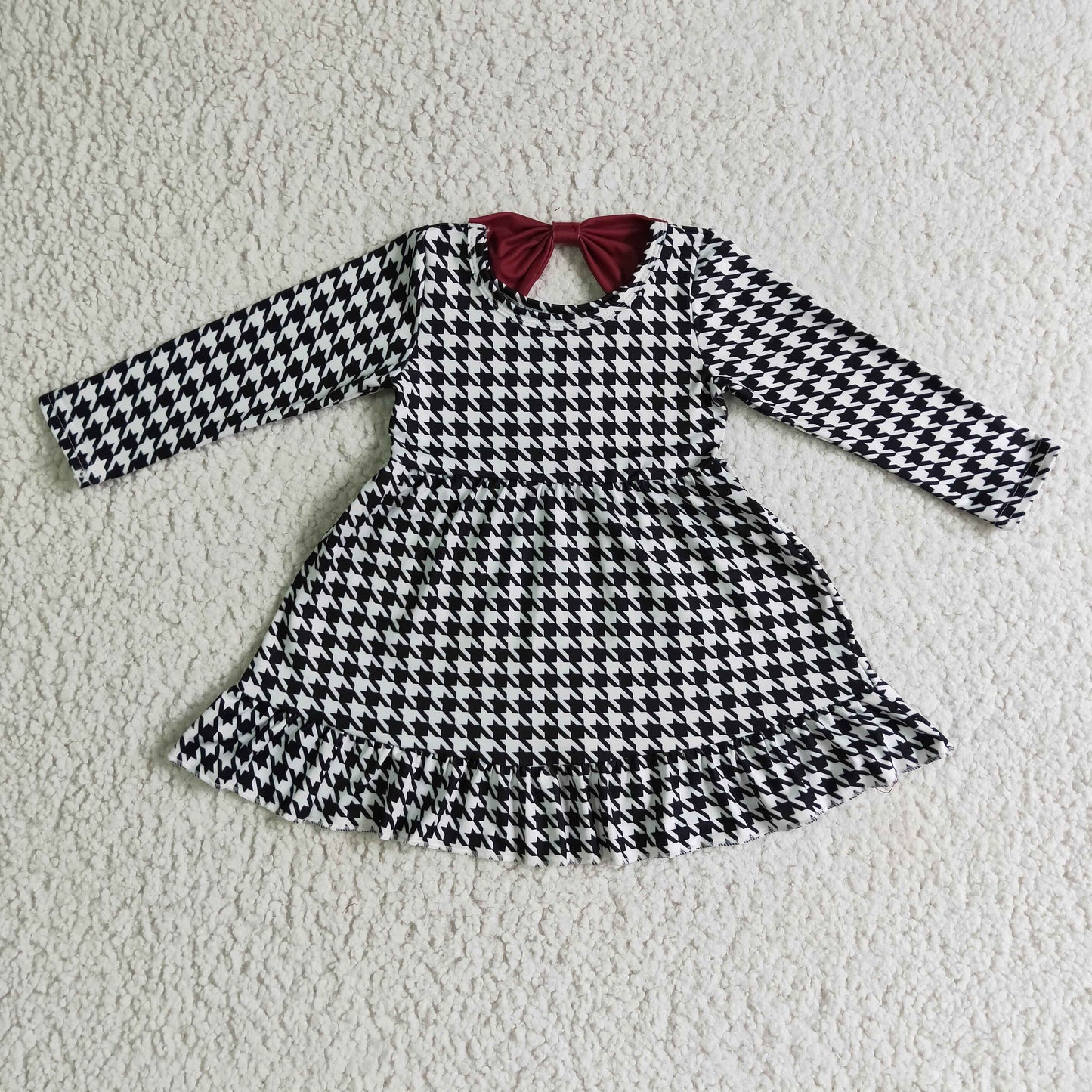 (Promotion) Girls long sleeve knee length dress GLD0109