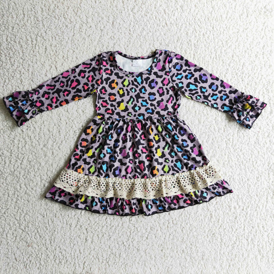 (Promotion)Girls leopard print dress   GLD0148