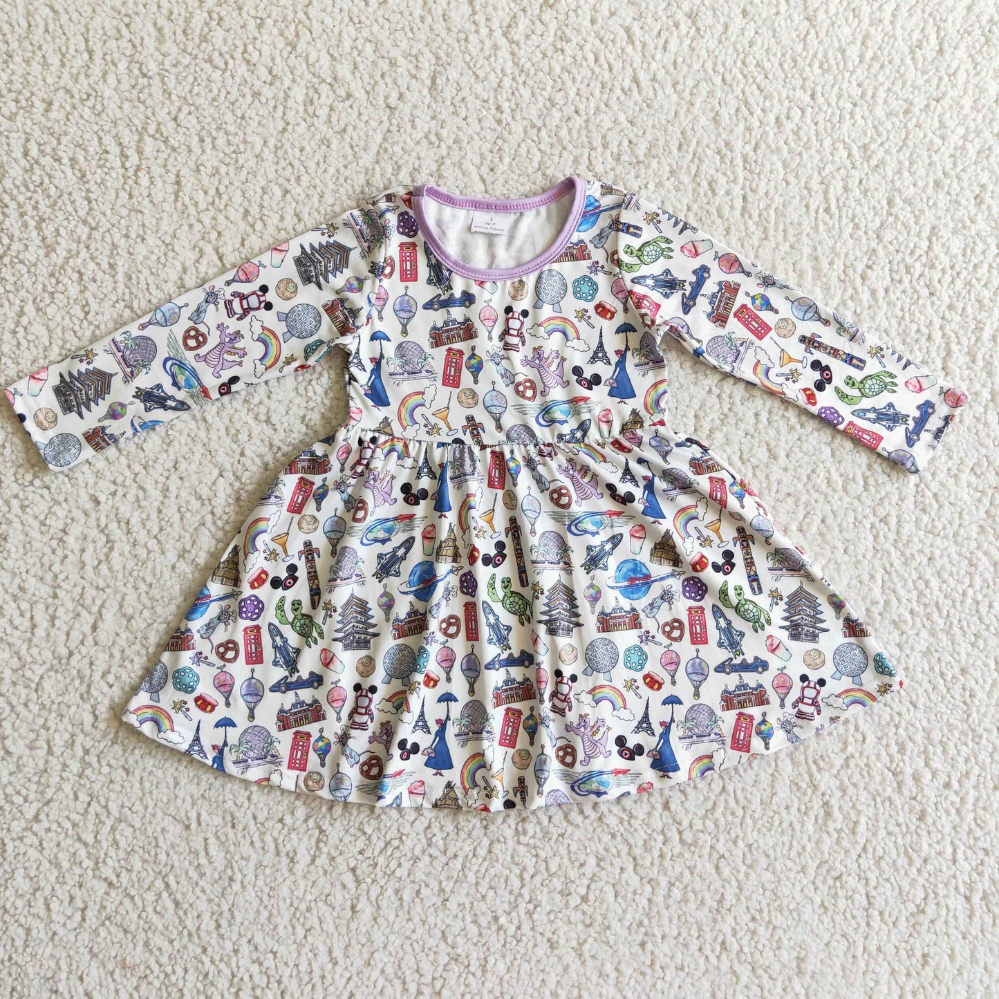 (Promotion)Girls cartoon print dress GLD0160
