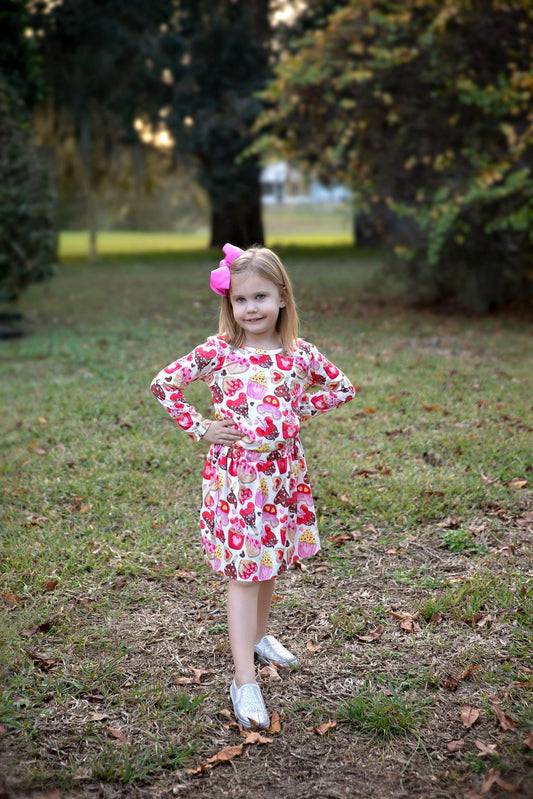 Girls cartoon print summer skirt outfits   GLD0176